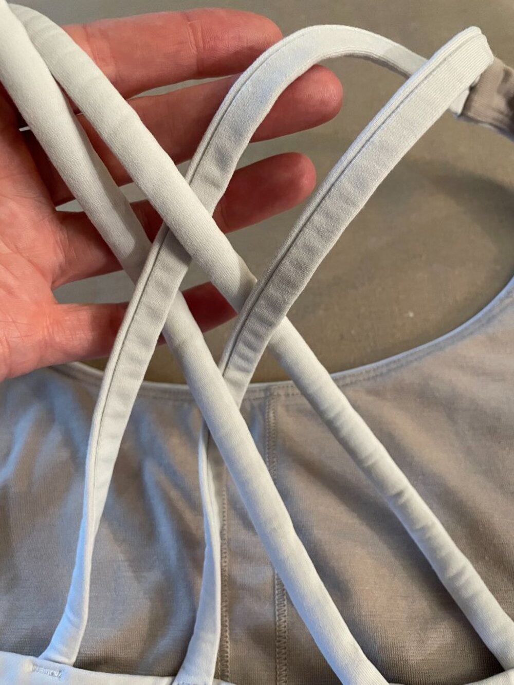 Lululemon Sports Bra Sz 12 White Energy Longline Yoga Gym Luxtreme - Picture 6 of 8